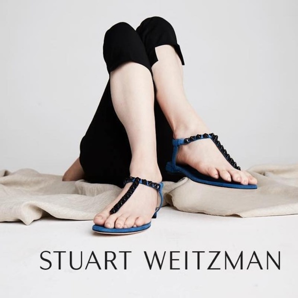 Stuart Weitzman Shoes - 🆕Stuart Weitzman Thong Rose Studded Flat Sandal